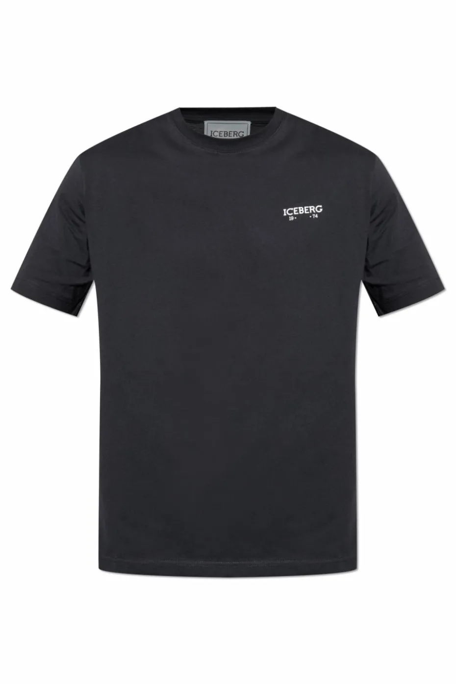 Iceberg CZARNY T-shirt z logo