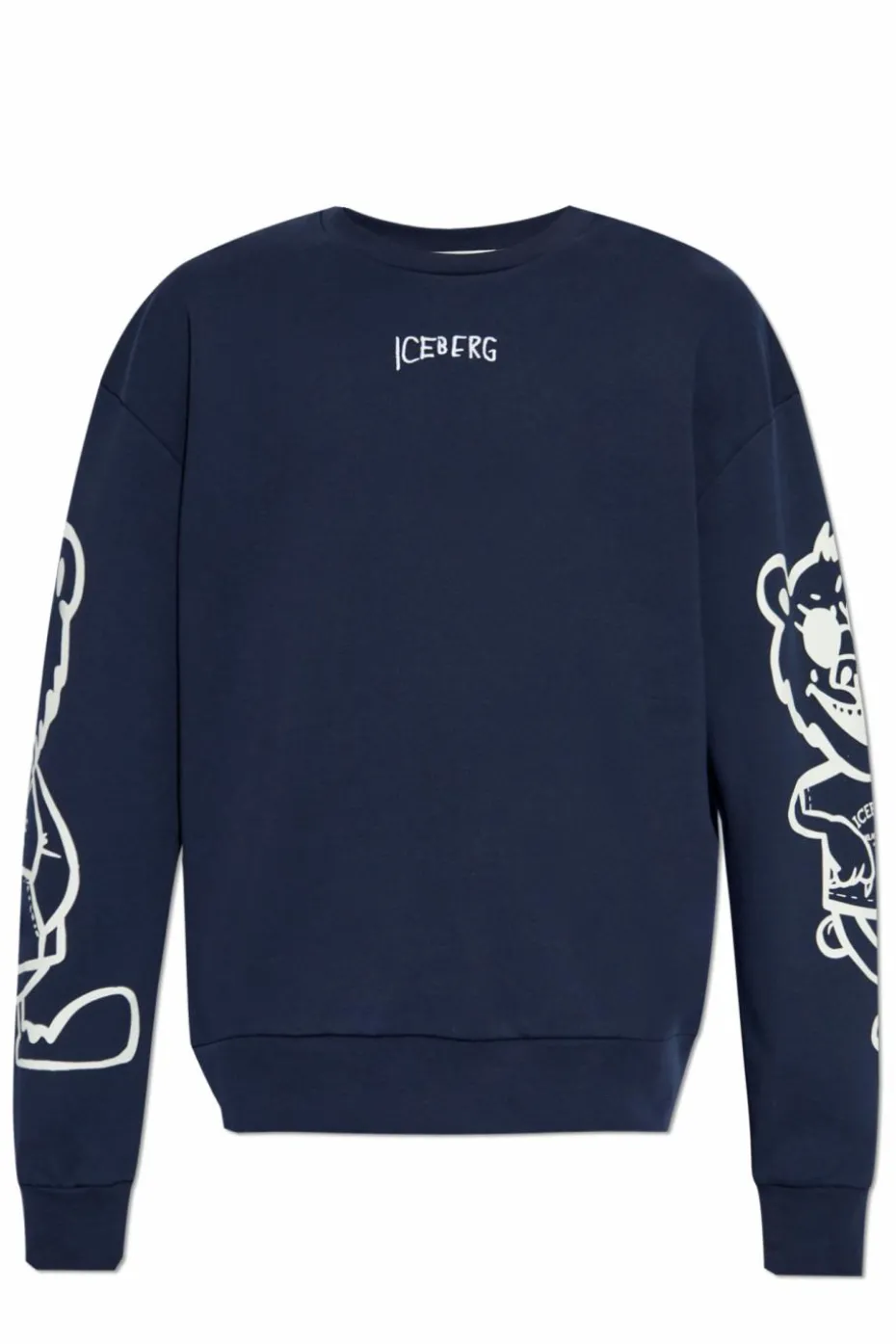 Iceberg GRANATOWY Bluza z wyszytym logo