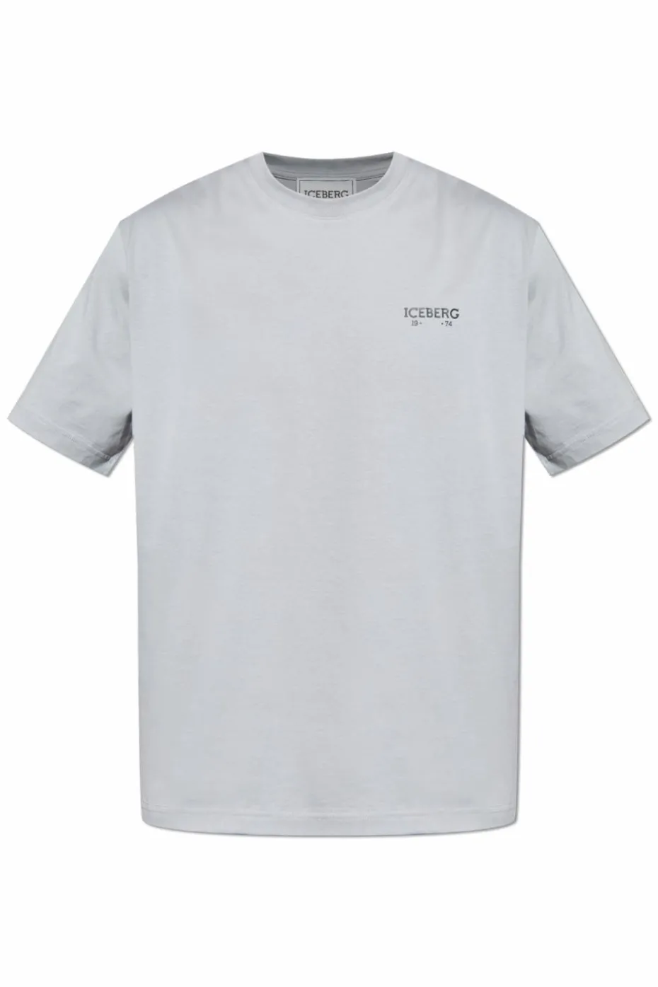 Iceberg SZARY T-shirt z logo