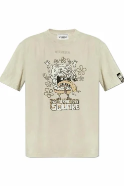 Iceberg SZARY T-shirt z nadrukiem