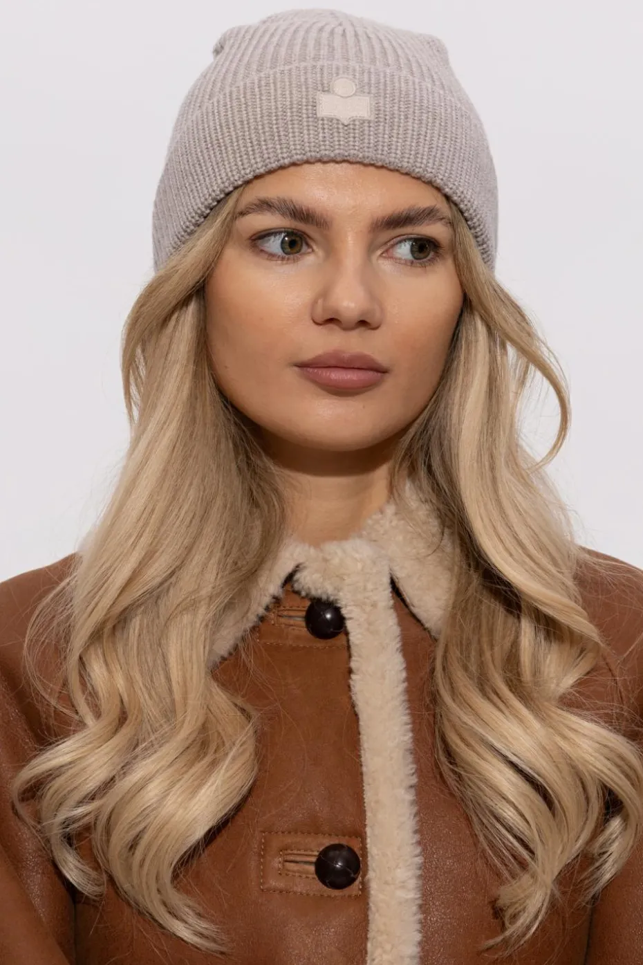 Isabel Marant beżowy Czapka `Bayle`