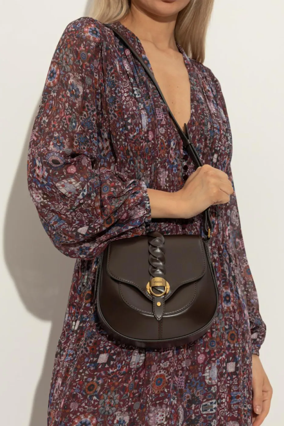 Isabel Marant BRĄZOWY Torba na ramię `Altay Small`