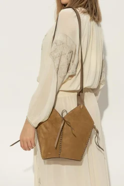 Isabel Marant BRĄZOWY Torba na ramię `Tampa Mini`