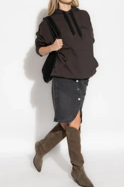 Isabel Marant CZARNY Bluza z logo ‘Scott’
