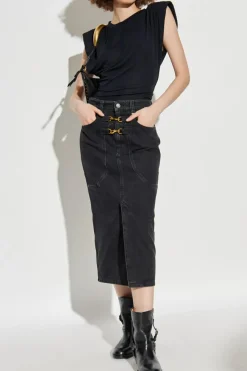 Isabel Marant CZARNY Jeansowa spódnica `Pavina`
