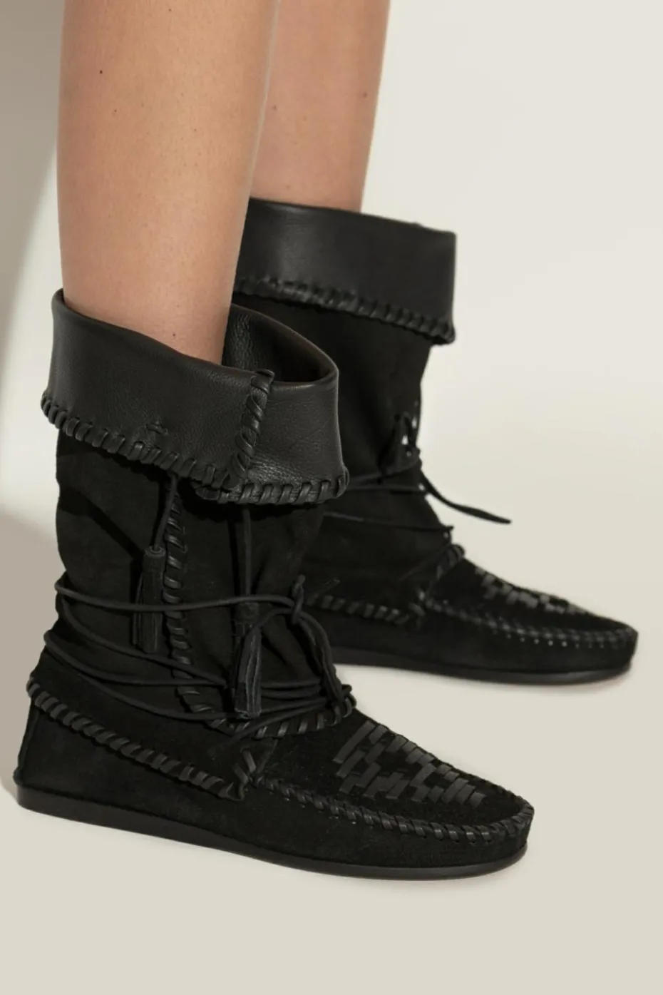 Isabel Marant CZARNY Zamszowe botki `Winki`
