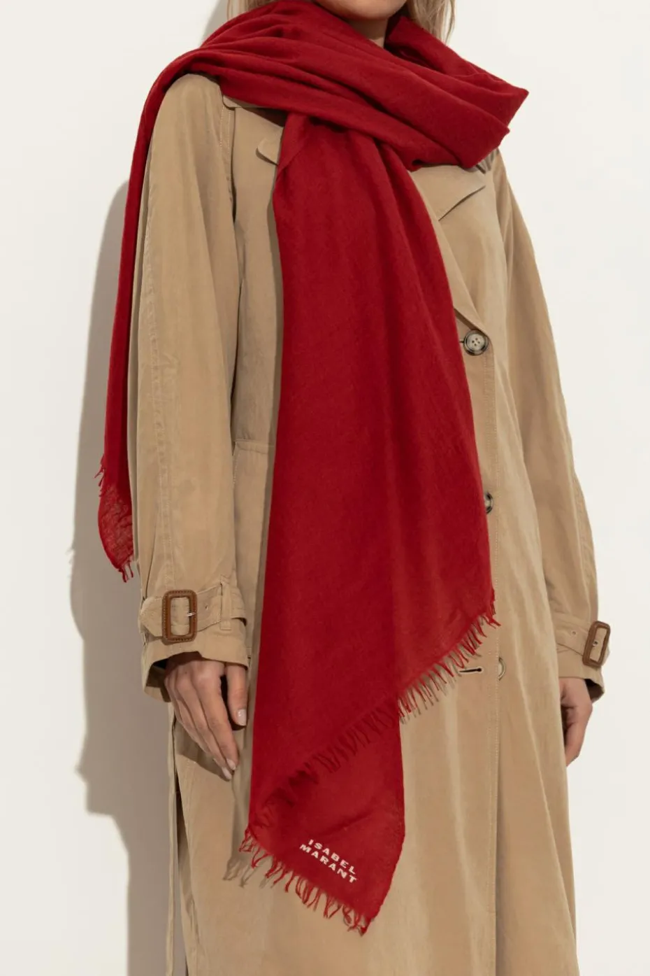 Isabel Marant CZERWONY Szal `Alette`