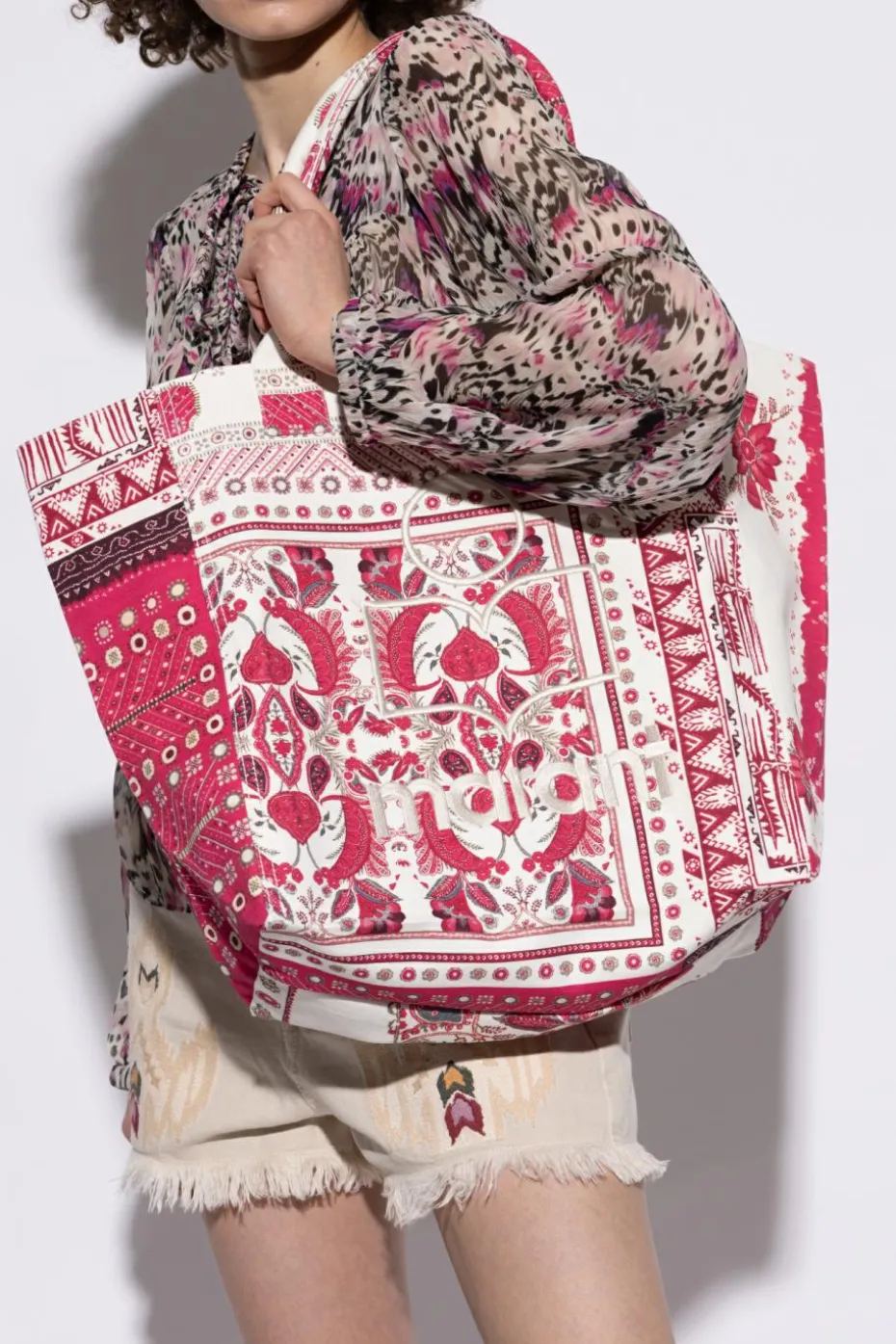 Isabel Marant CZERWONY Torba `Yenky` typu `shopper`