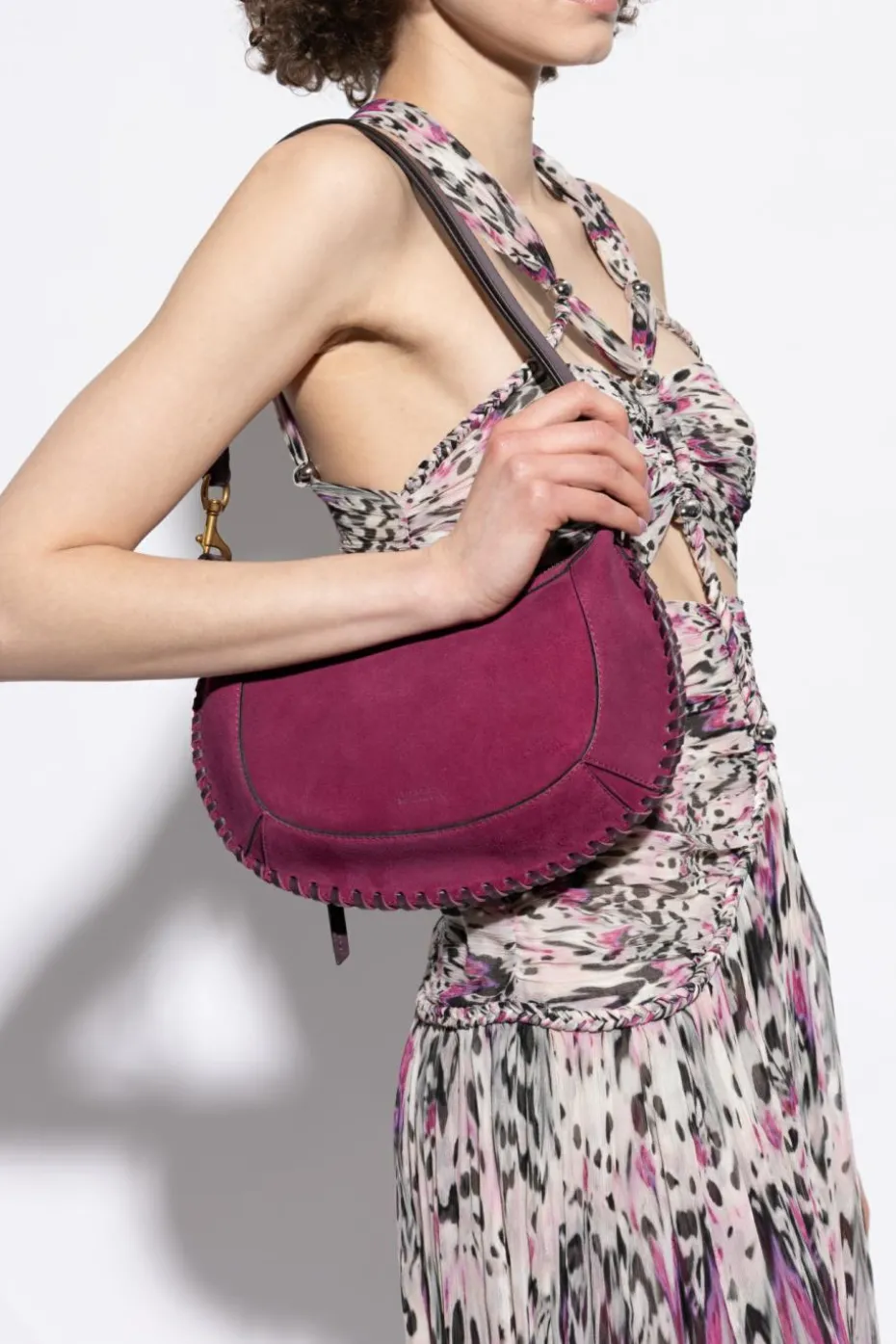 Isabel Marant FIOLETOWY Torba na ramię `Oskan Moon`