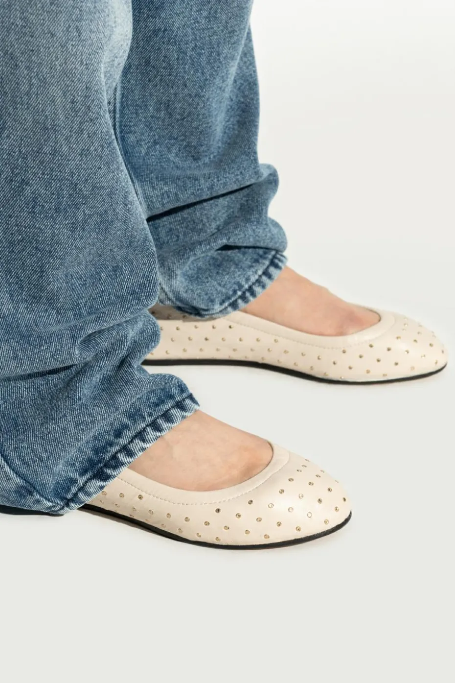 Isabel Marant kremowy Baleriny `Belnca`