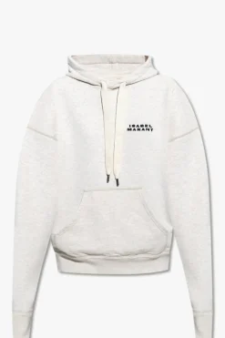 Isabel Marant kremowy Bluza z kapturem ‘Scott’