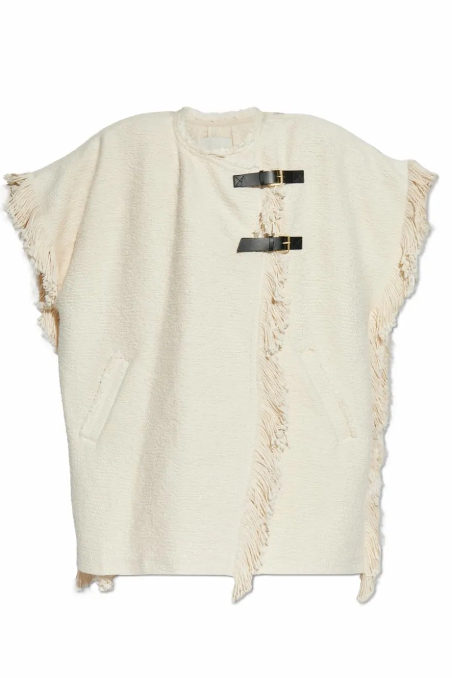 Isabel Marant kremowy Ponczo `Greya`