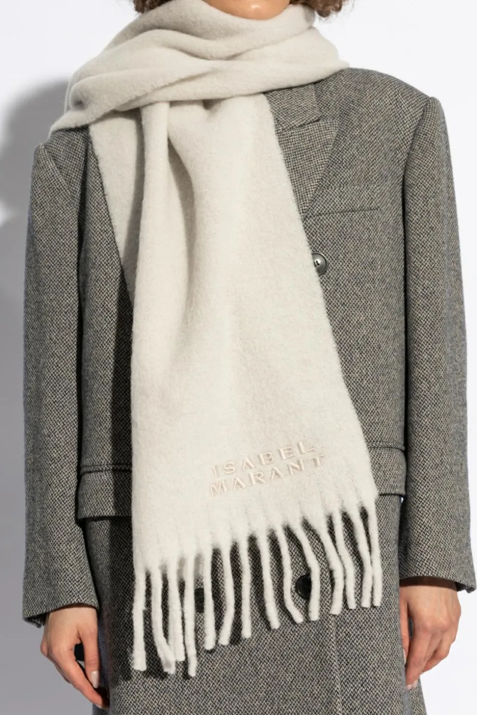 Isabel Marant kremowy Szal `Firny`