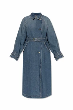 Isabel Marant NIEBIESKI Jeansowy trencz `Brekka`