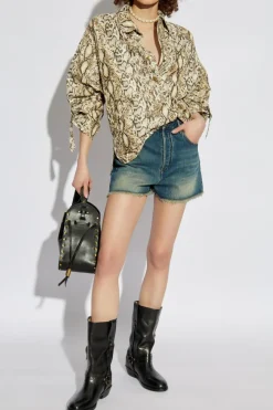 Isabel Marant NIEBIESKI Szorty `Lesia`