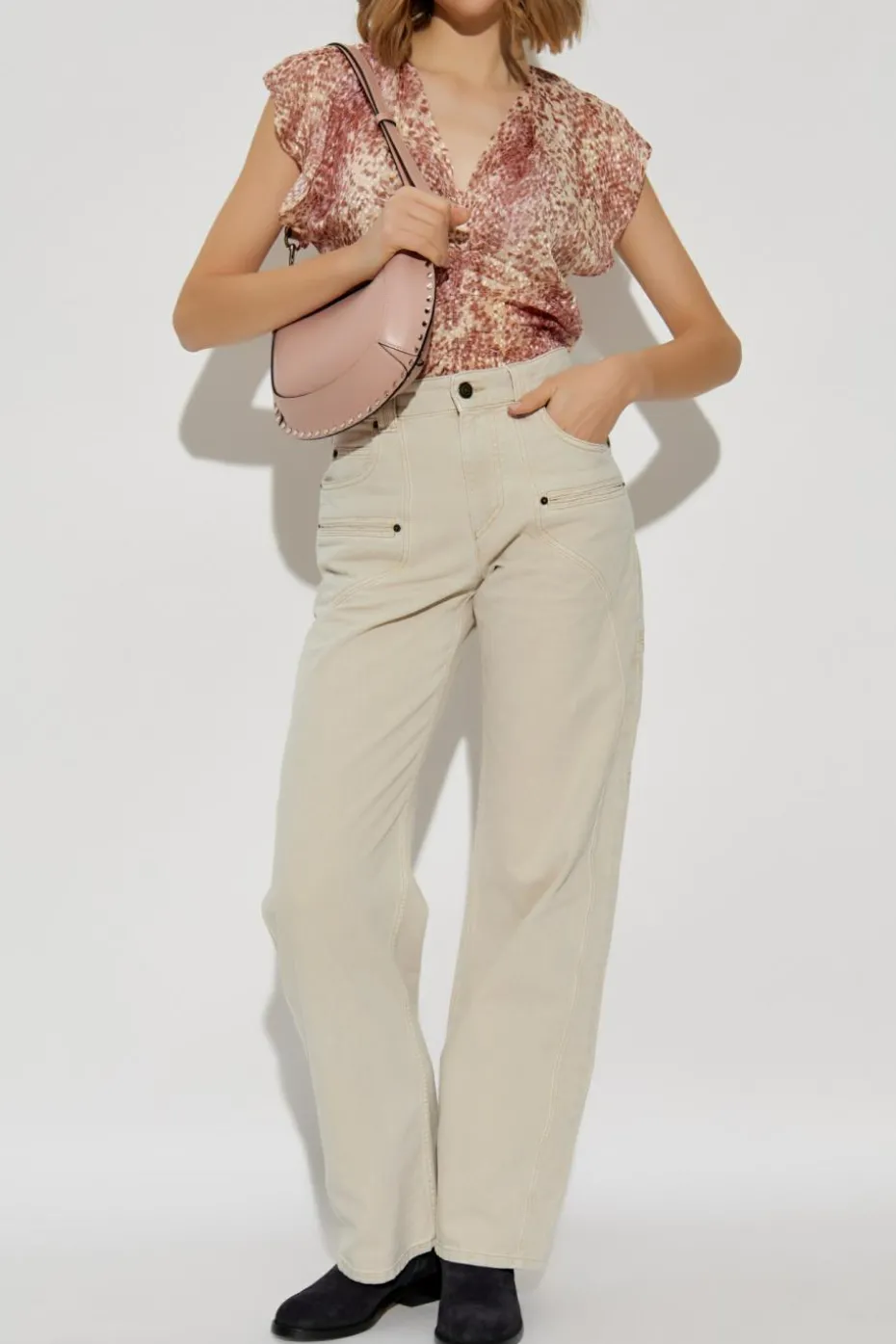 Isabel Marant RÓŻOWY Top `Lonea`