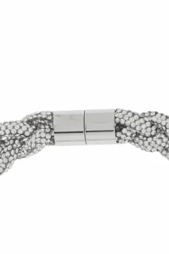 Isabel Marant SREBRNY Choker z kryształami