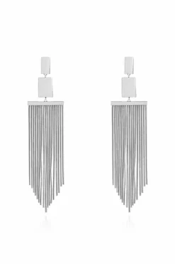 Isabel Marant SREBRNY Mosiężne kolczyki `Fringe`
