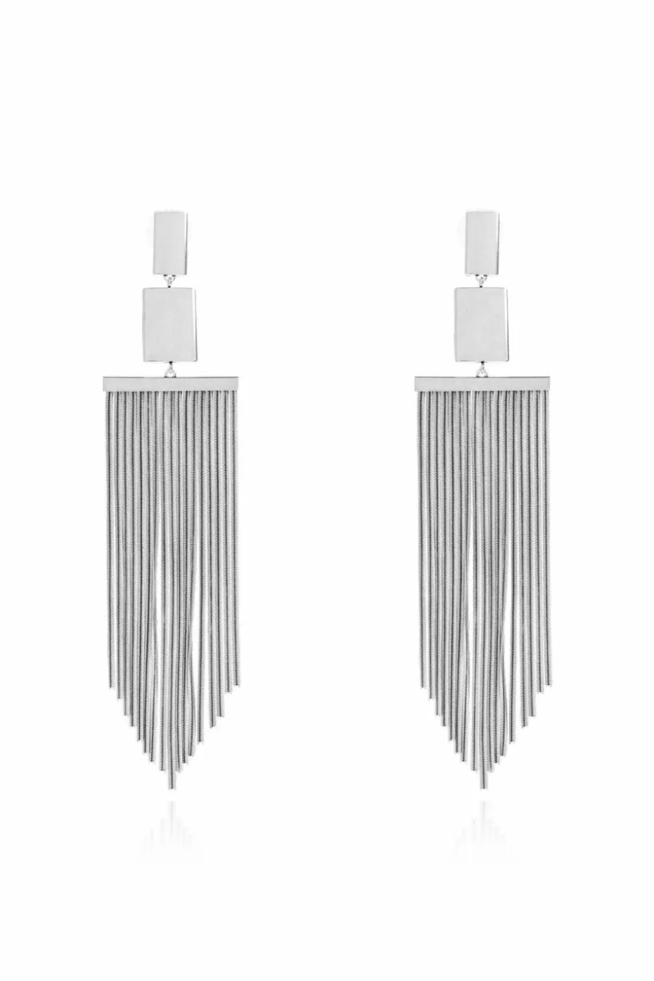 Isabel Marant SREBRNY Mosiężne kolczyki `Fringe`