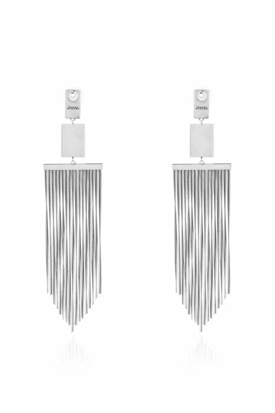 Isabel Marant SREBRNY Mosiężne kolczyki `Fringe`