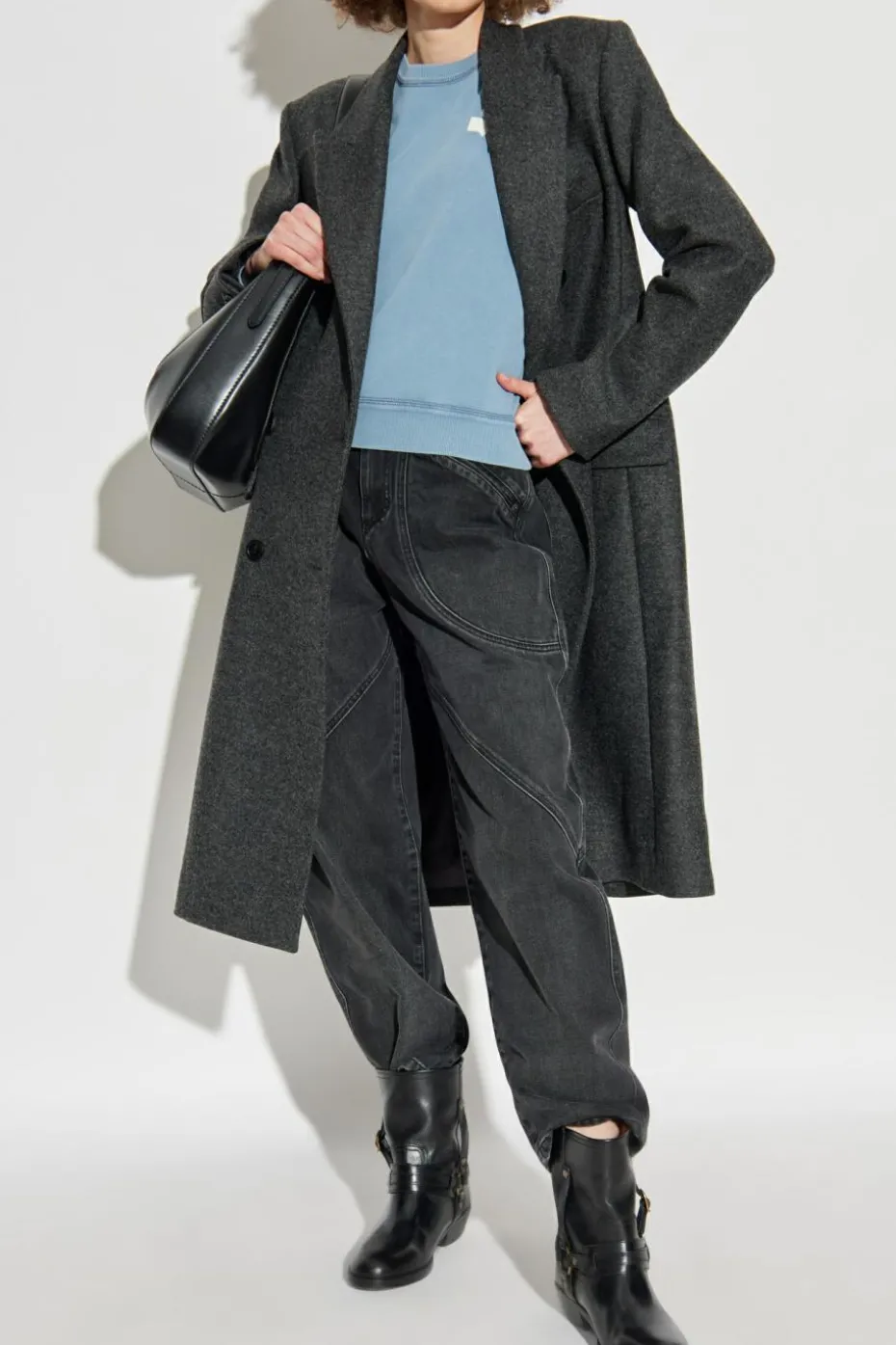 Isabel Marant SZARY Płaszcz `Irene`