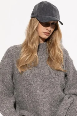 Isabel Marant SZARY Sztruksowa czapka z daszkiem