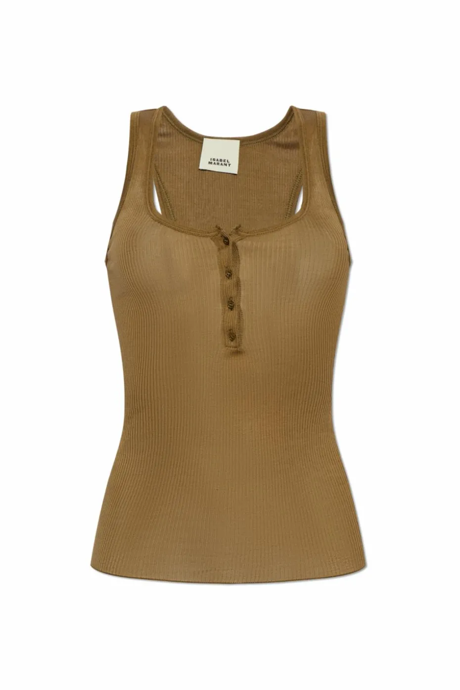 Isabel Marant ZIELONY Prążkowany top `Louisa`
