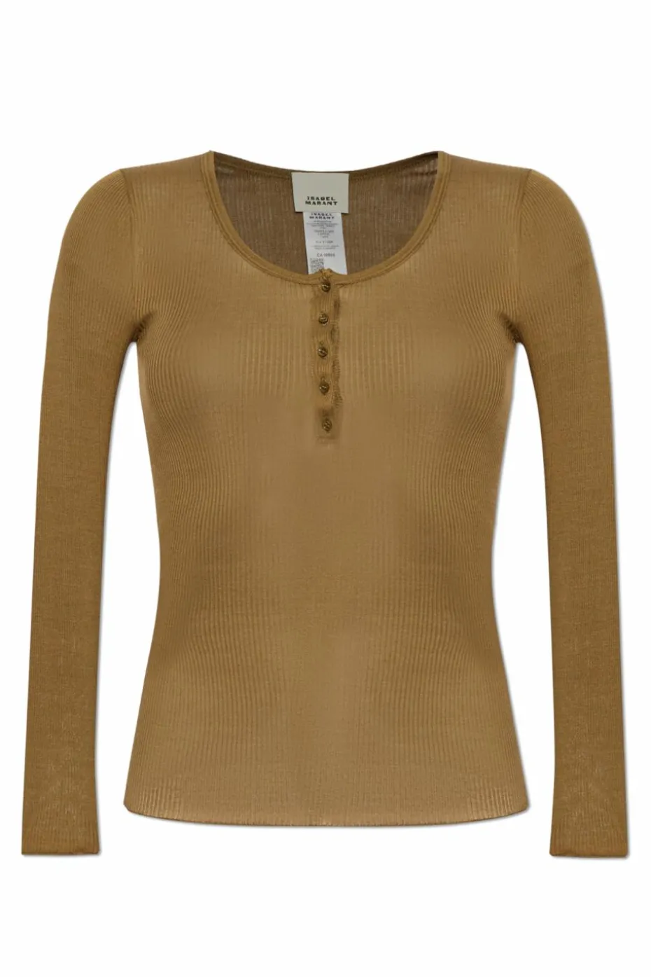 Isabel Marant ZIELONY Prążkowany top `Lamyli`