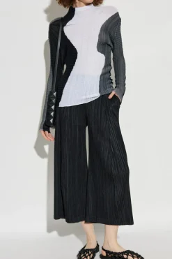 Issey Miyake BIAŁY Plisowany top