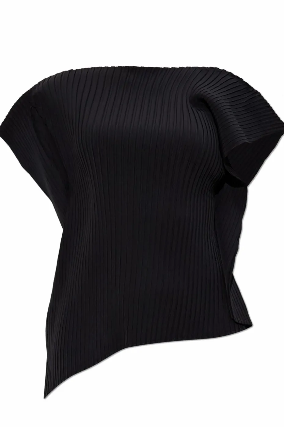 Issey Miyake CZARNY Plisowany top