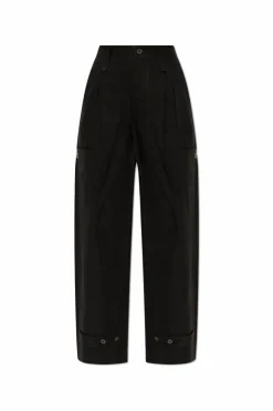 Issey Miyake CZARNY Spodnie z kieszeniami