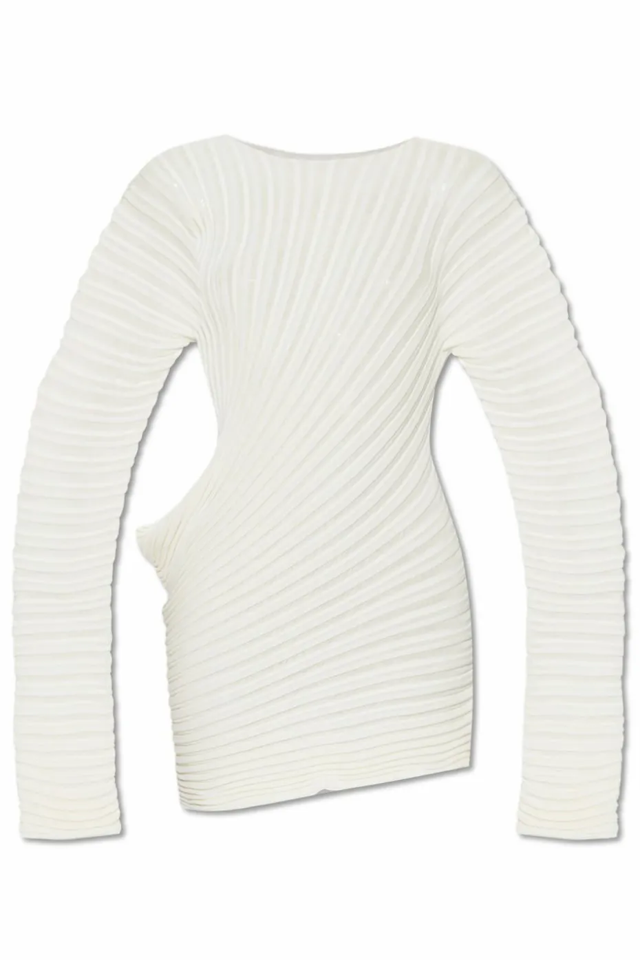Issey Miyake kremowy Plisowany top