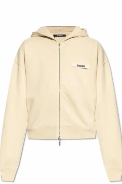 Jacquemus beżowy Bluza z logo
