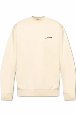 Jacquemus beżowy Bluza z logo