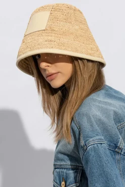 Jacquemus beżowy Słomiany kapelusz