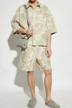 Jacquemus beżowy Szorty ze wzorem