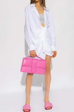 Jacquemus BIAŁY Asymetryczna sukienka