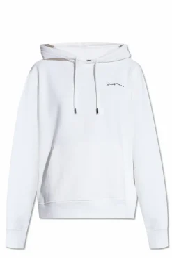 Jacquemus BIAŁY Bluza z logo ‘Brode’