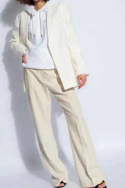 Jacquemus BIAŁY Bluza z logo ‘Brode’
