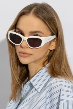 Jacquemus BIAŁY Okulary przeciwsłoneczne