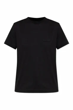Jacquemus BIAŁY T-shirt z naszywką z logo