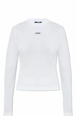 Jacquemus BIAŁY T-shirt z długimi rękawami