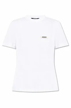 Jacquemus BIAŁY T-shirt z logo