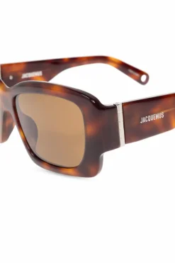 Jacquemus BRĄZOWY Okulary przeciwsłoneczne