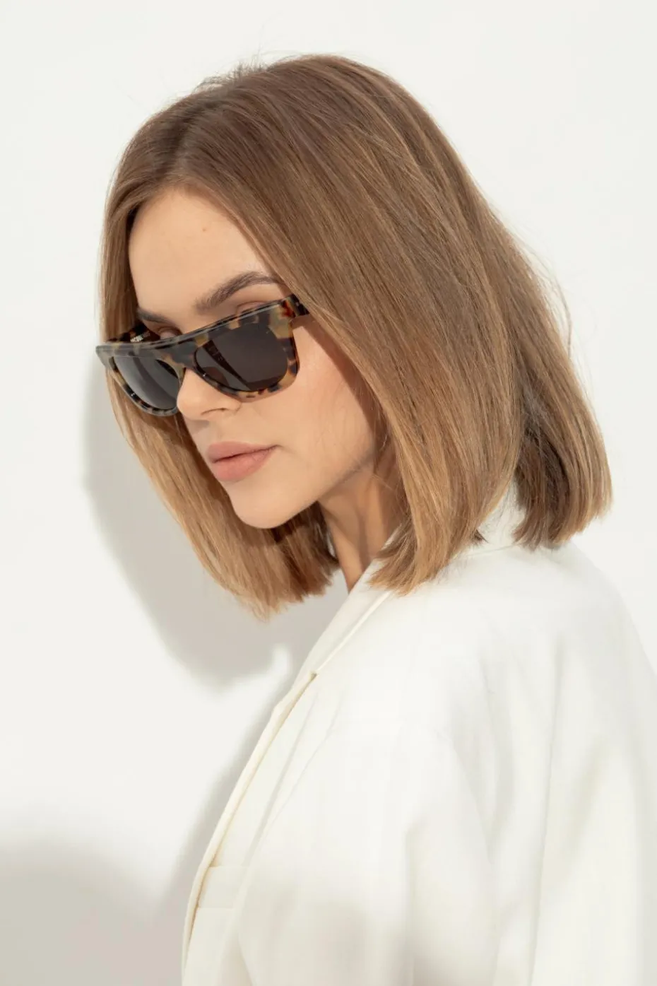 Jacquemus BRĄZOWY Okulary przeciwsłoneczne