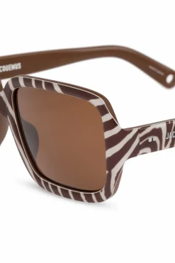 Jacquemus BRĄZOWY Okulary przeciwsłoneczne `Cabana`
