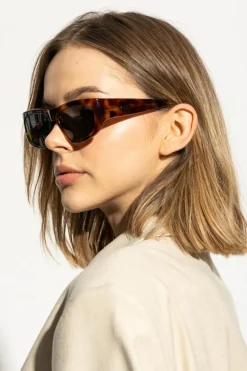 Jacquemus BRĄZOWY Okulary przeciwsłoneczne