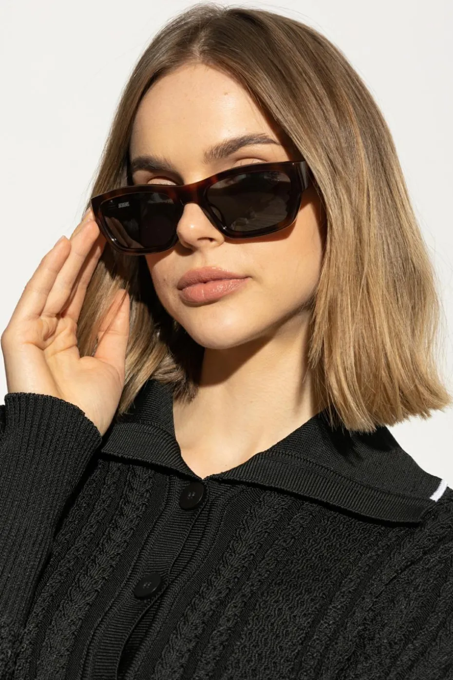 Jacquemus BRĄZOWY Okulary przeciwsłoneczne