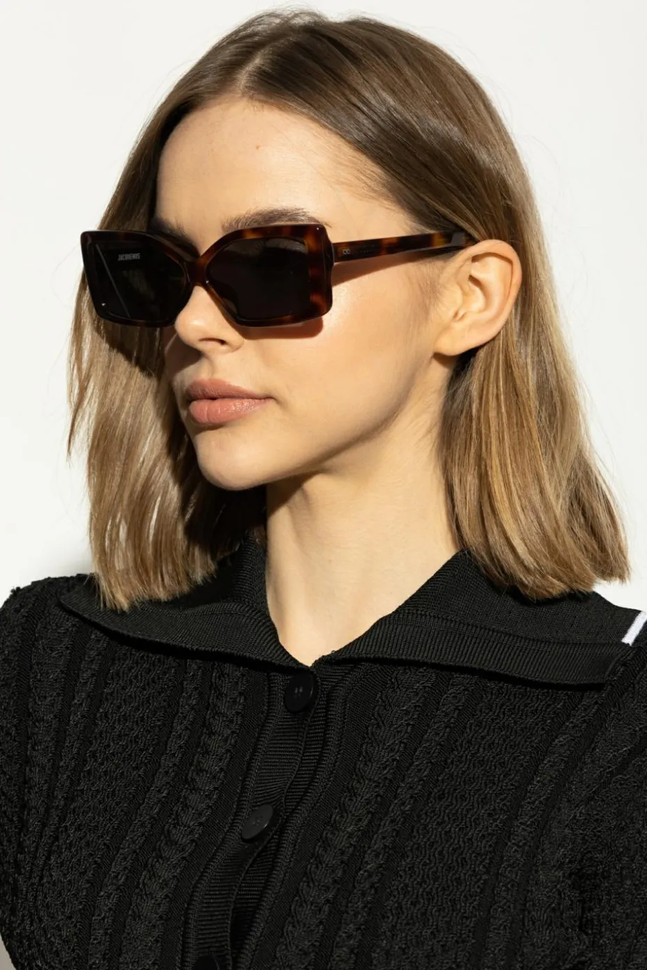 Jacquemus BRĄZOWY Okulary przeciwsłoneczne