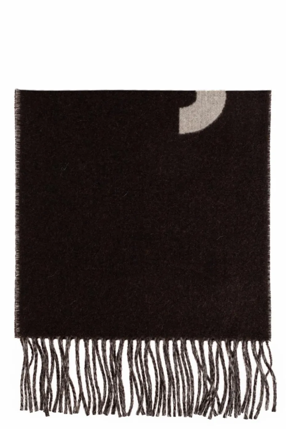 Jacquemus BRĄZOWY Szal z logo